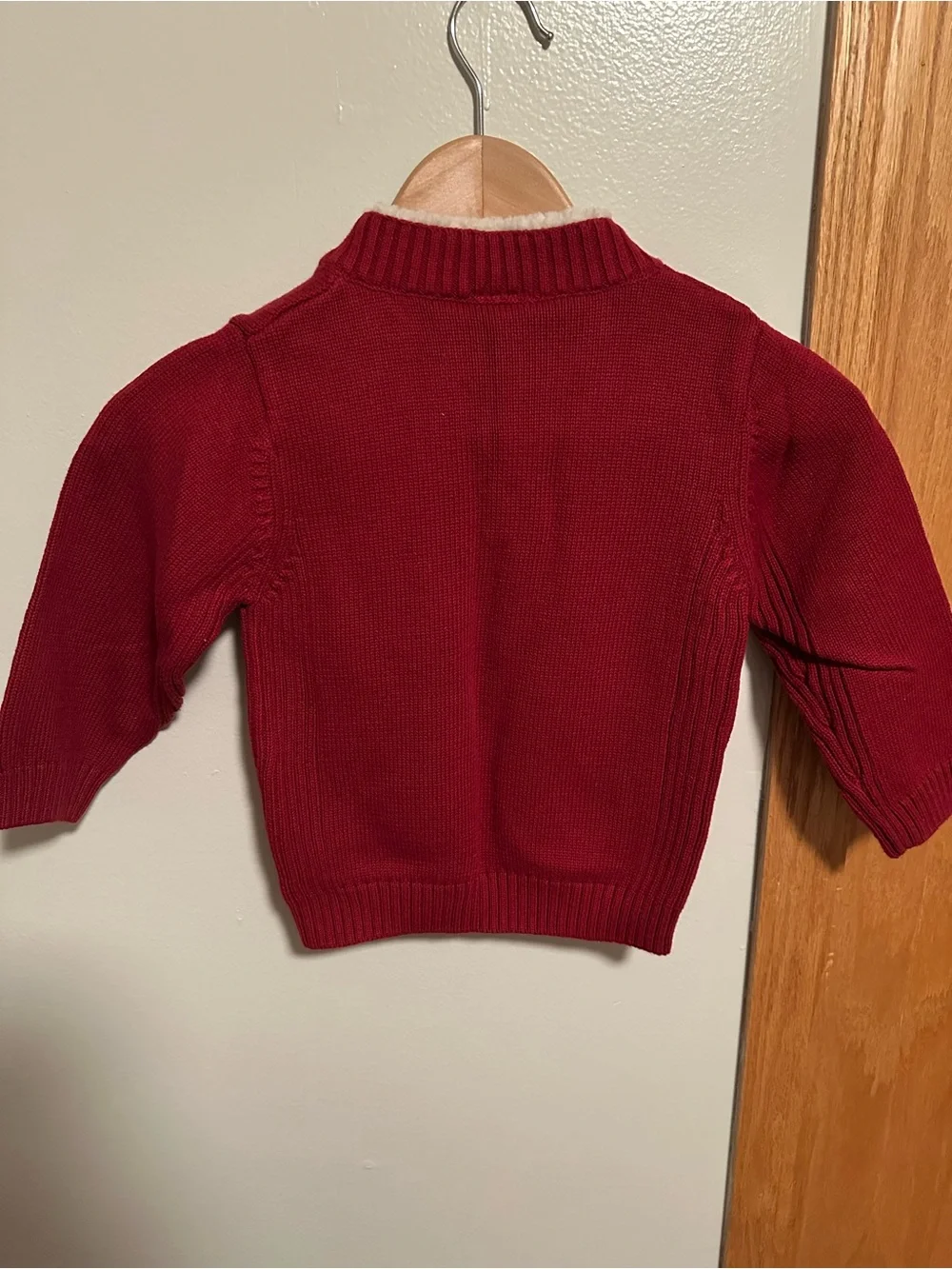 Gymboree Red Knit Pullover Sweater with Sherpa Trim-NWOT Size 3T